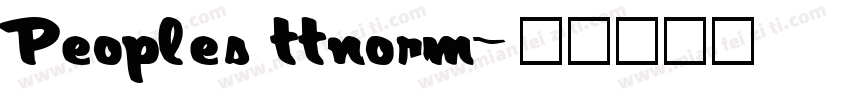 Peoples ttnorm字体转换